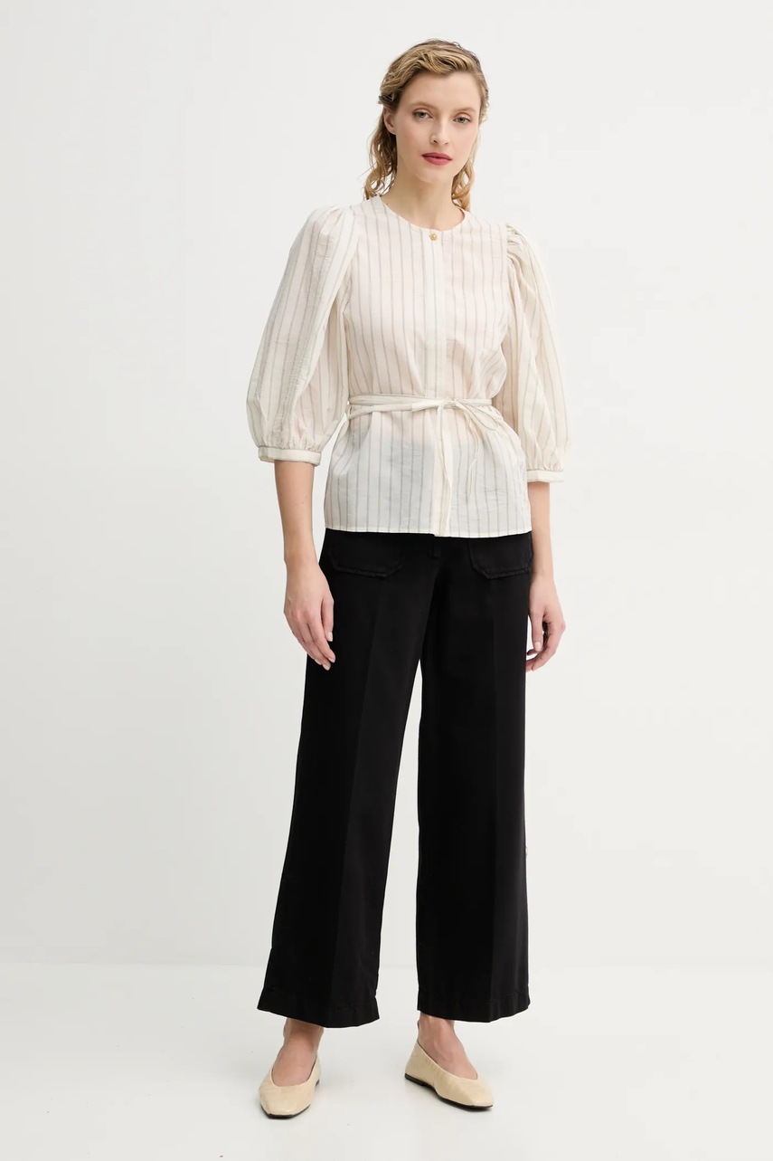 Рубашка Sessun женская цвет бежевый regular 25210033 Рубашка Sessun женская цвет бежевый regular 25210033