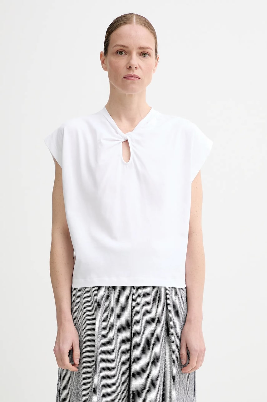 Sessun tricou din bumbac culoarea alb, 25208017