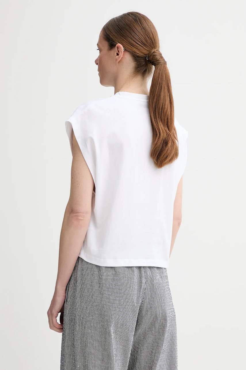 Βαμβακερό μπλουζάκι Sessun χρώμα: άσπρο, 25208017 φωτογραφία