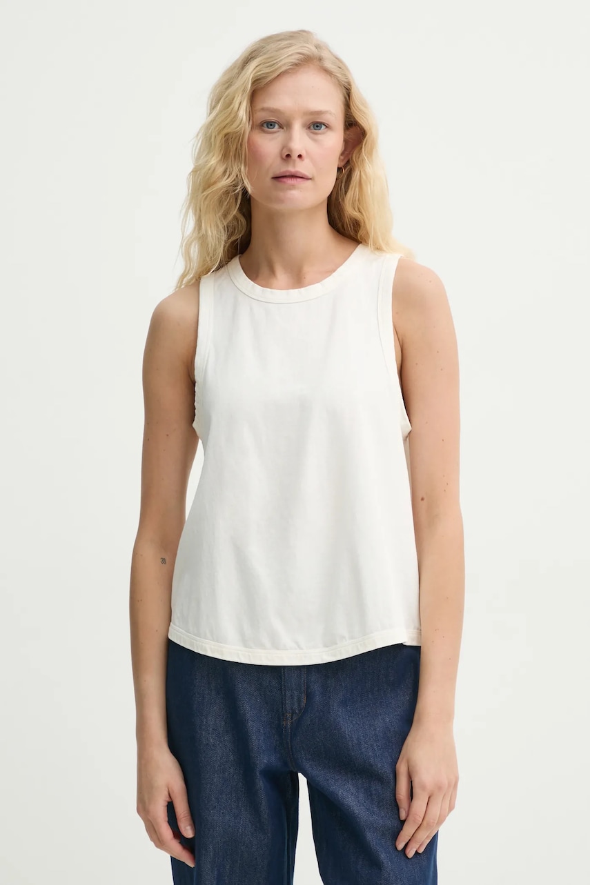 Won Hundred top din bumbac culoarea bej, 3428-12086