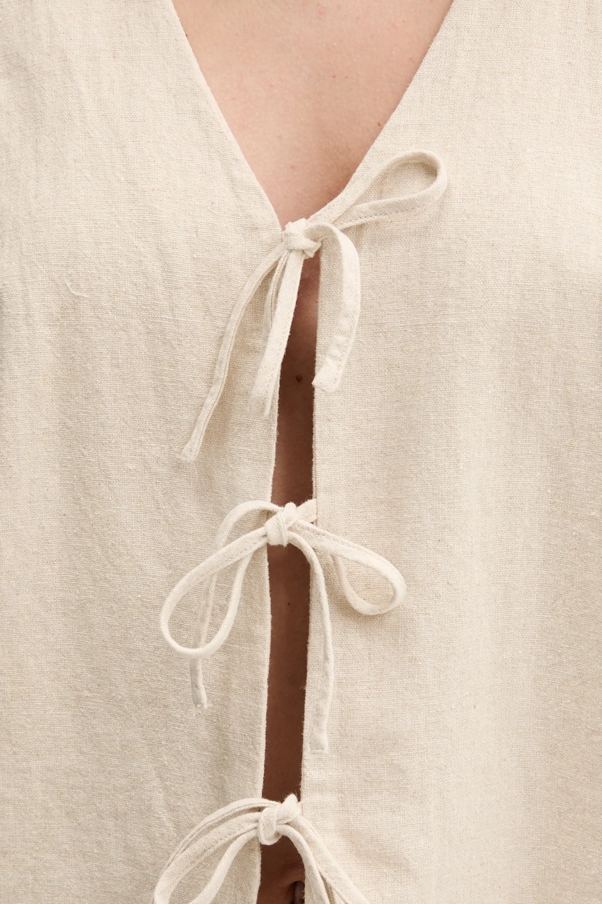 Lněná vesta Hollister Co. (obrázek 5)