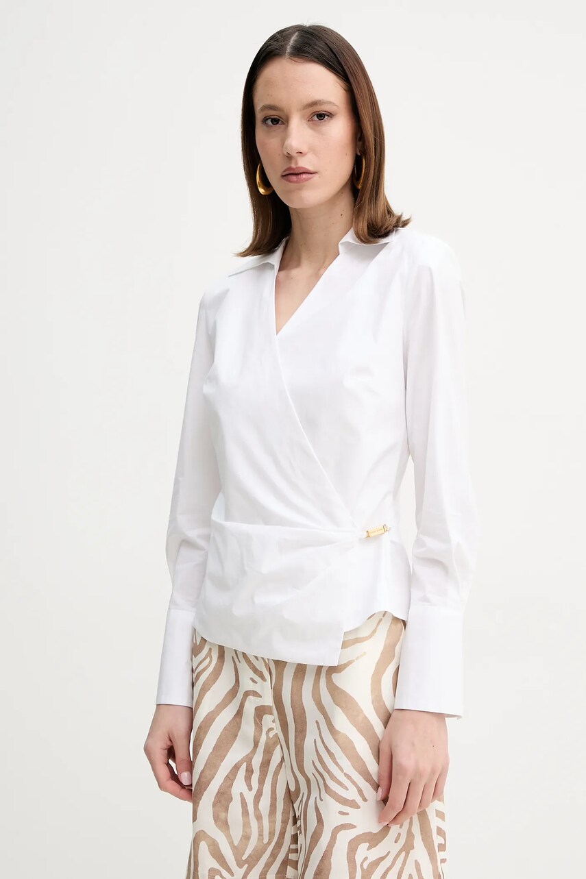 Levně Košile Marciano Guess TYRA dámská, bílá barva, slim, s klasickým límcem, 5GGH06 7299A
