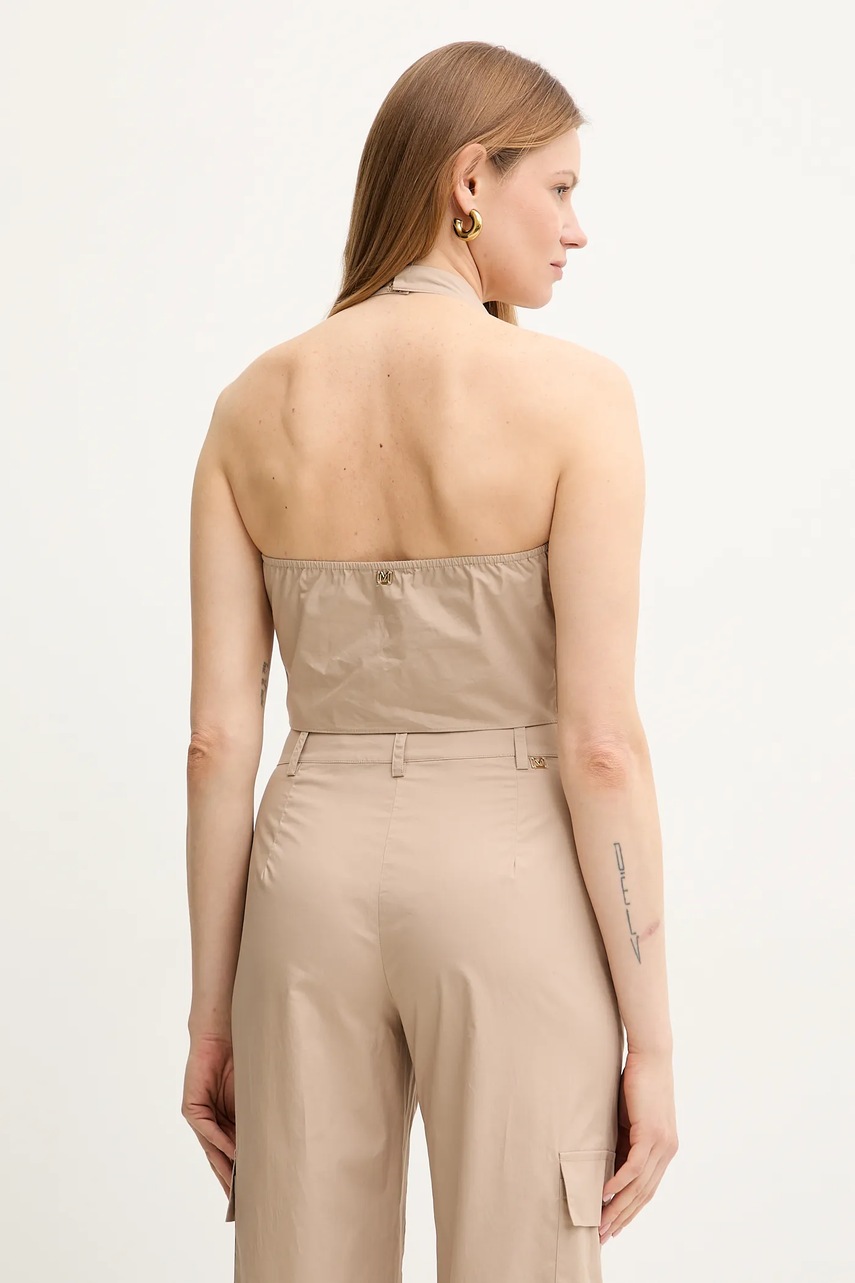 Βαμβακερό τοπ Marciano Guess PAT χρώμα: μπεζ, 5GGH30 7315A φωτογραφία