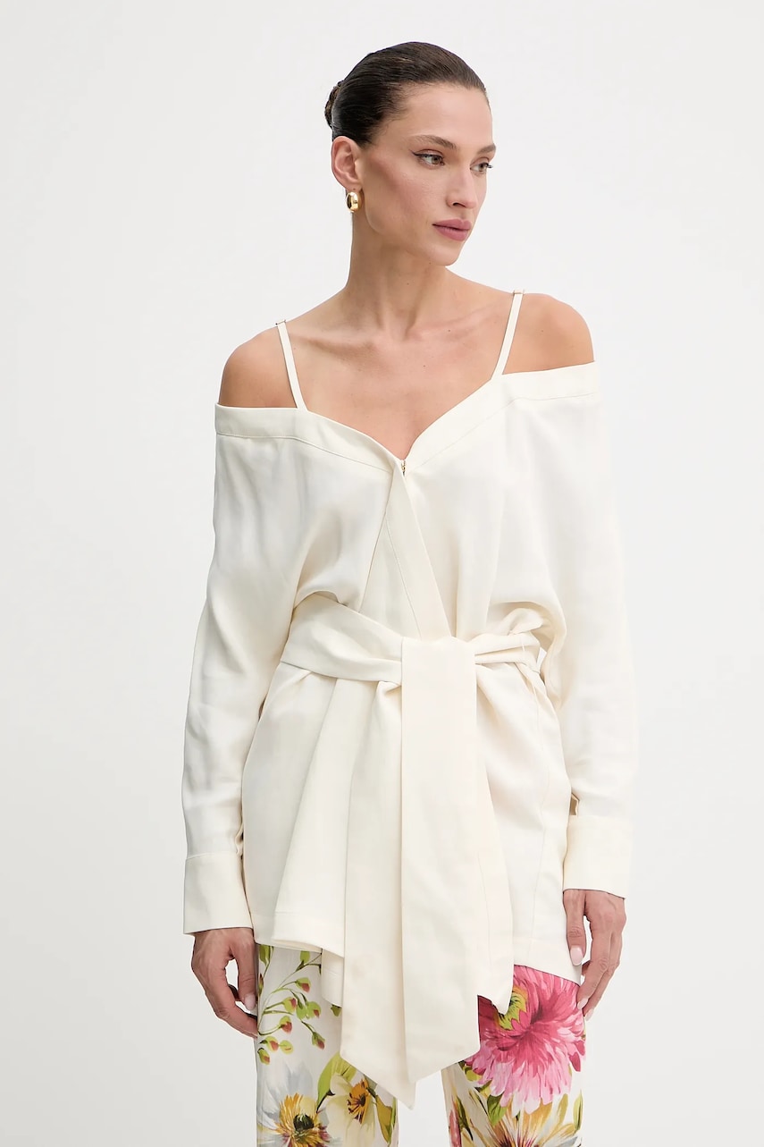 Levně Halenka Marciano Guess GRETA dámská, béžová barva, hladká, 5GGH37 7316A