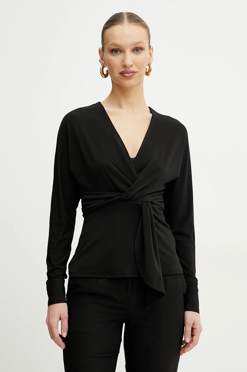 Levně Halenka Marciano Guess MATILDE dámská, černá barva, hladká, 5GGP03 6257A