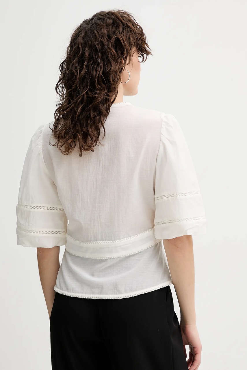 Μπλουζάκι MUNTHE FLORISE χρώμα: μπεζ, 251100225129 φωτογραφία