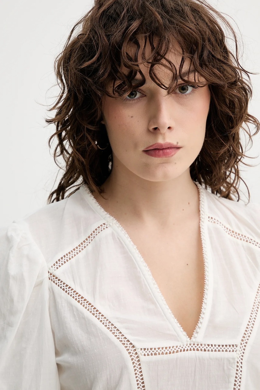 Μπλουζάκι MUNTHE FLORISE χρώμα: μπεζ, 251100225129 φωτογραφία