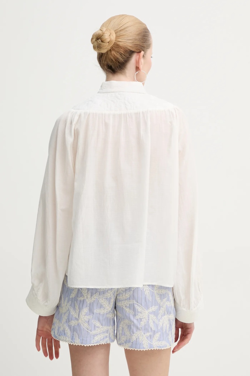 Μπλουζάκι MUNTHE FRANTZ χρώμα: μπεζ, 251100525130 φωτογραφία