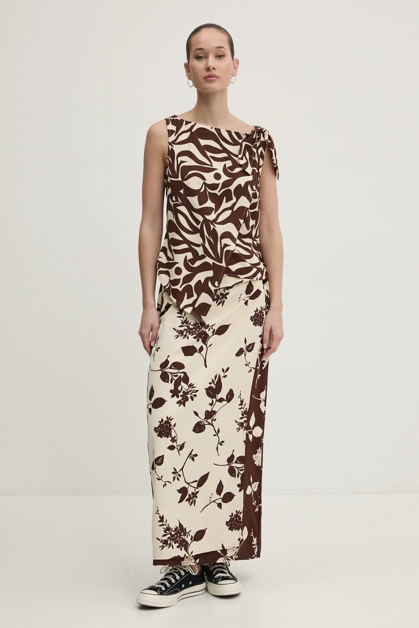 Μπλουζάκι Abercrombie & Fitch χρώμα: μπεζ, KI140-5049 φωτογραφία