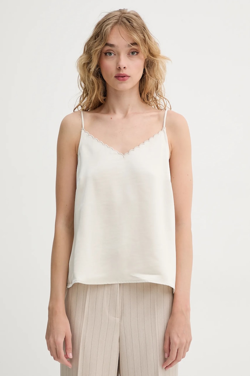 Bruuns Bazaar top femei, culoarea bej, uni, BBW4438 Bruuns Bazaar top femei, culoarea bej, uni, BBW4438