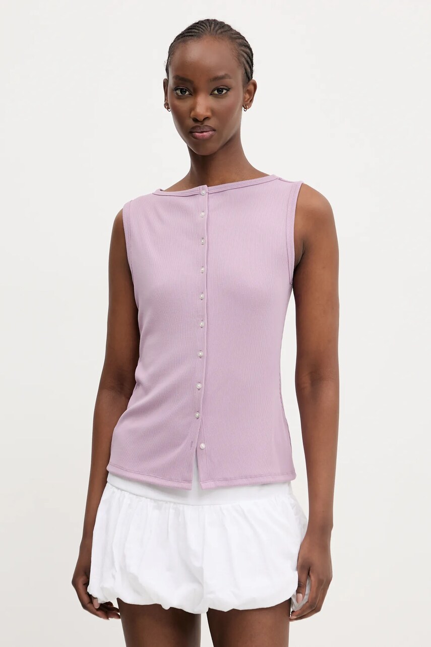 Abercrombie & Fitch bluza femei, culoarea violet, uni, KI139-5175