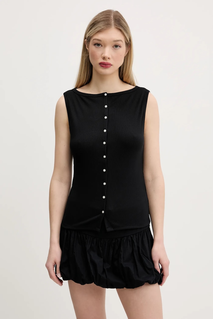 Abercrombie & Fitch top culoarea negru, KI139-5175