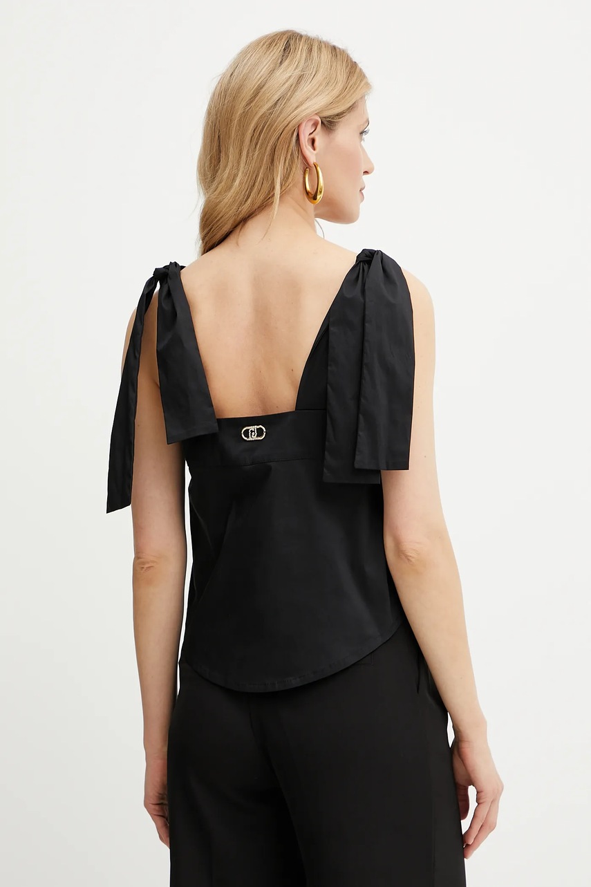 Top Liu Jo χρώμα: μαύρο, VA5064.TS330 φωτογραφία