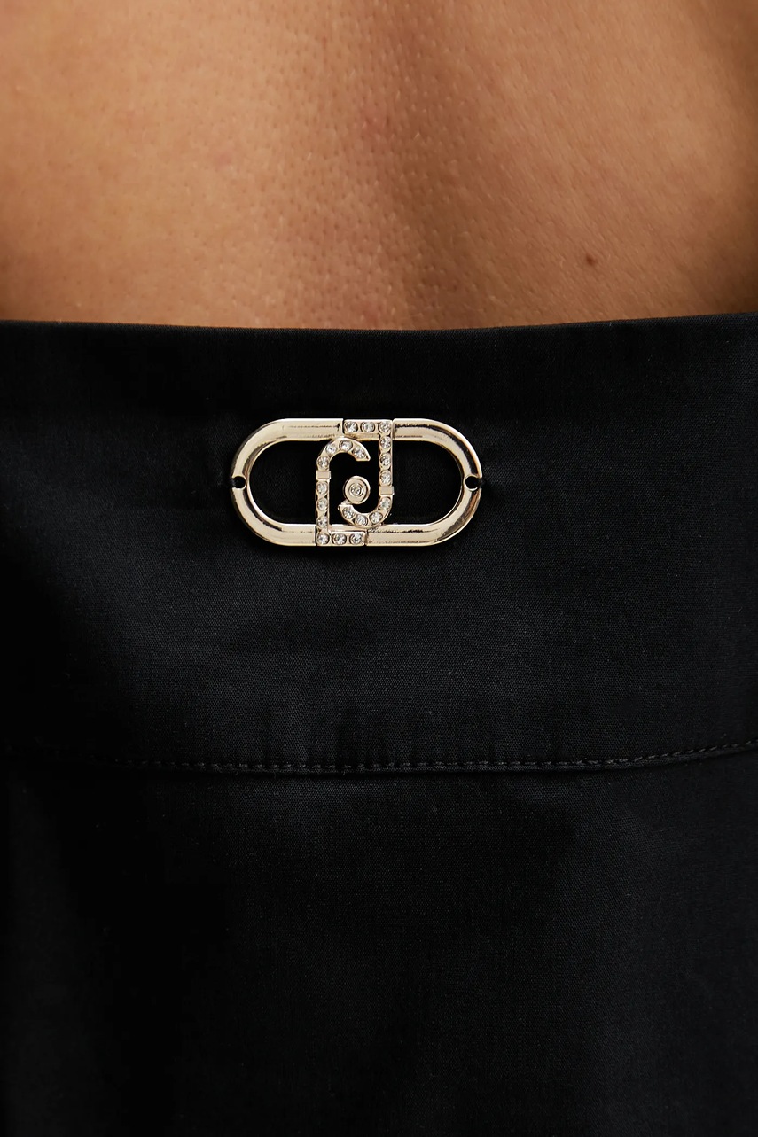 Top Liu Jo χρώμα: μαύρο, VA5064.TS330 φωτογραφία