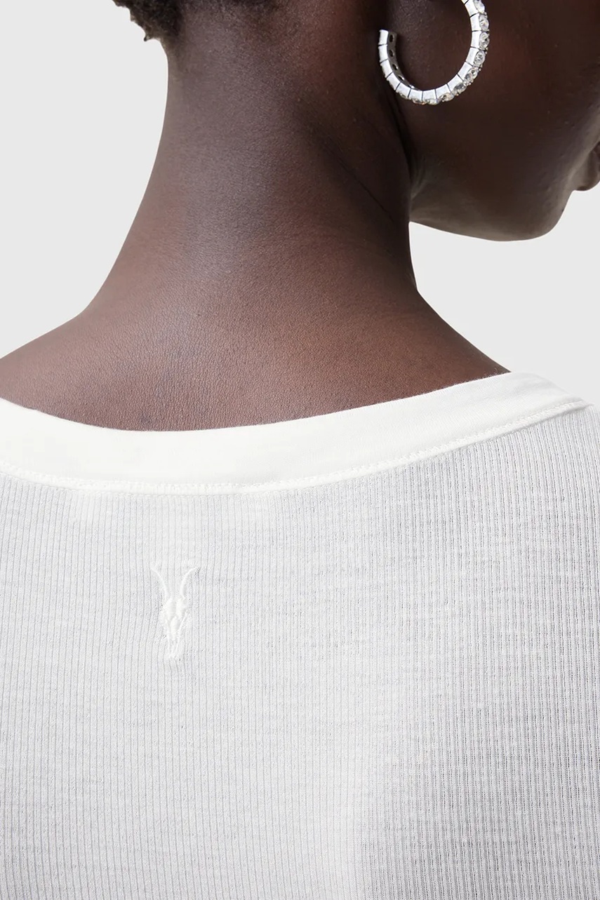 Блузка AllSaints BEC жіноча колір білий однотонна W067JC 
