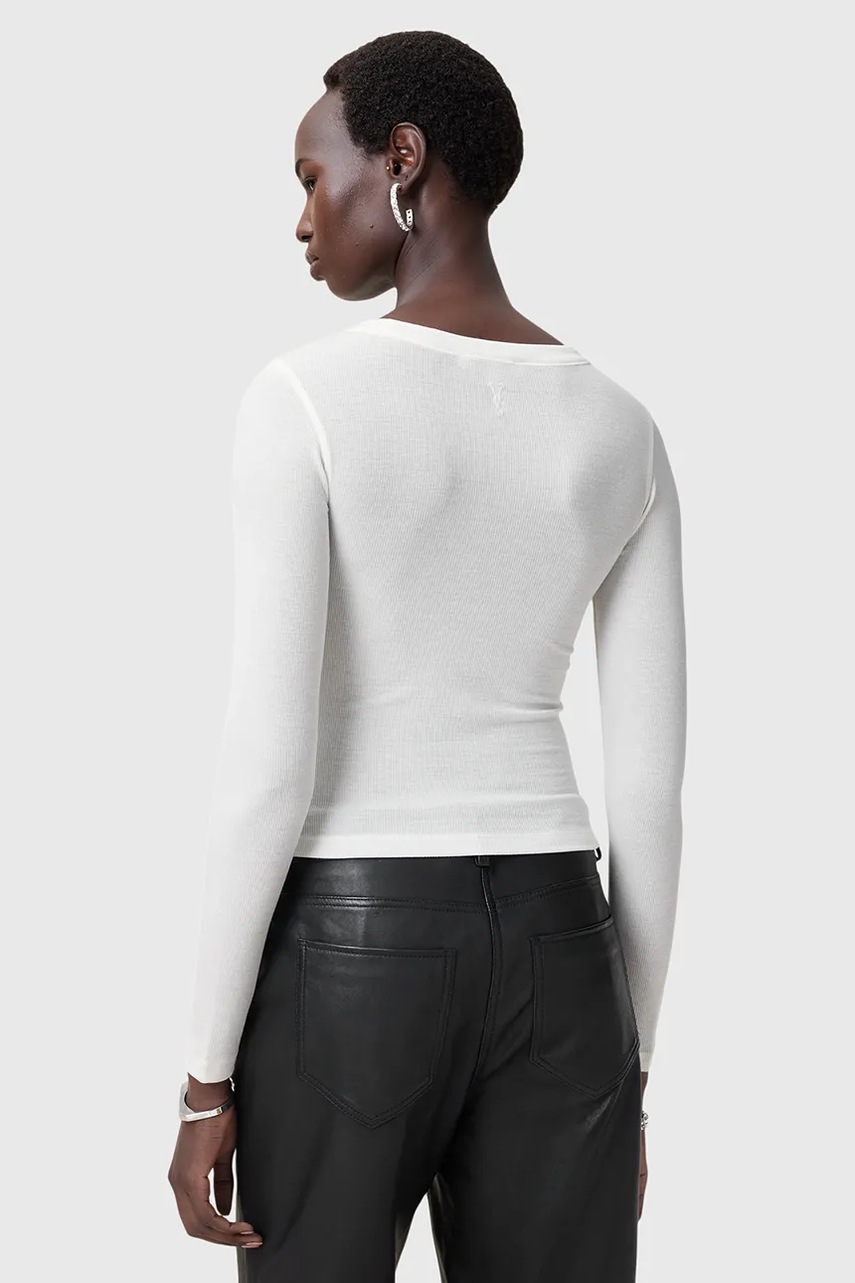 Блузка AllSaints BEC жіноча колір білий однотонна W067JC 
