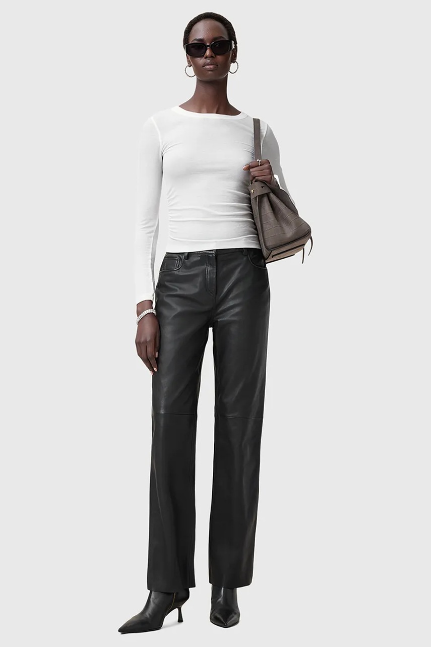 Блузка AllSaints BEC жіноча колір білий однотонна W067JC 