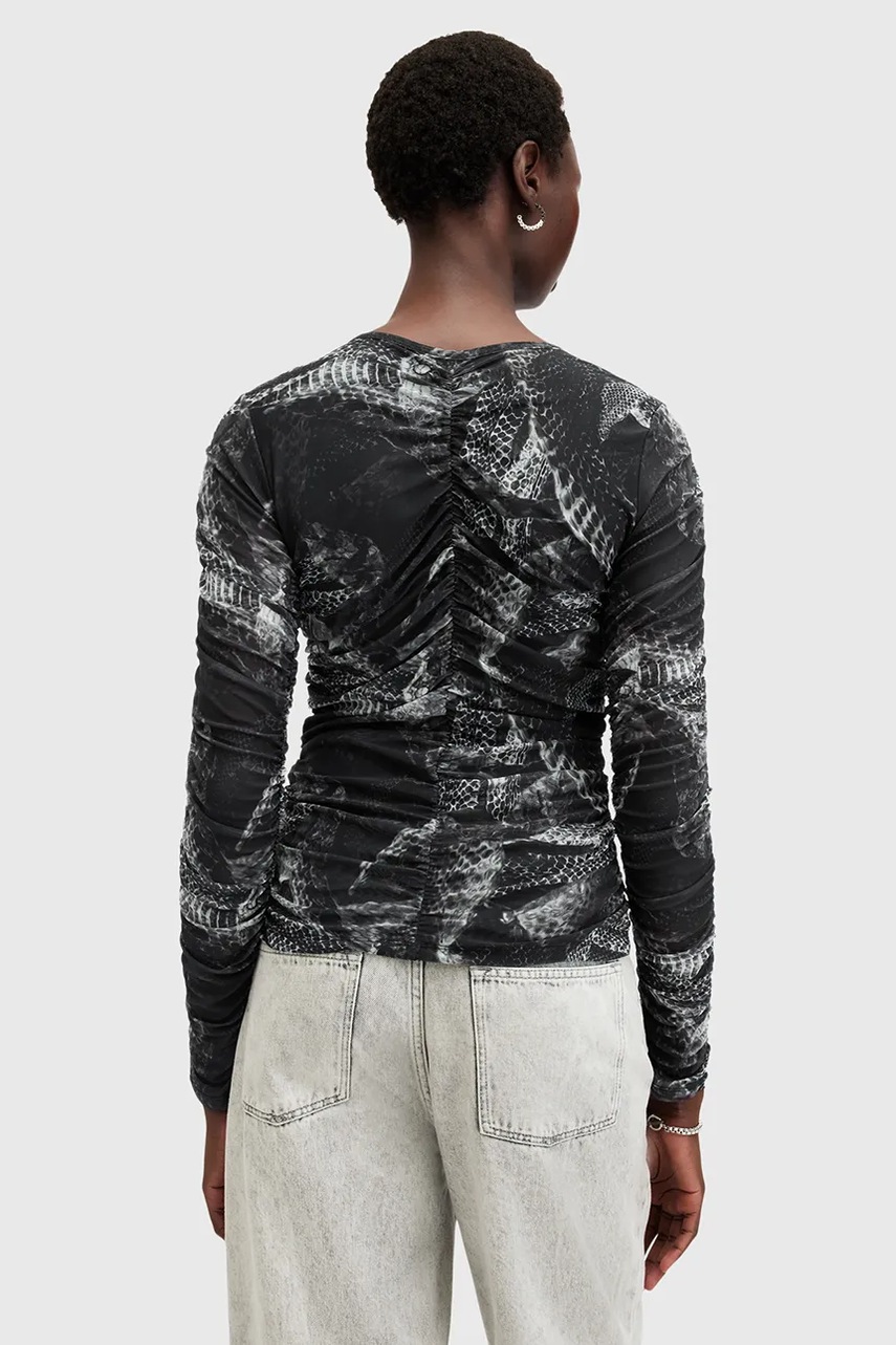 AllSaints felső KEIKO szürke, női, mintás, W008JC termék 2. képe