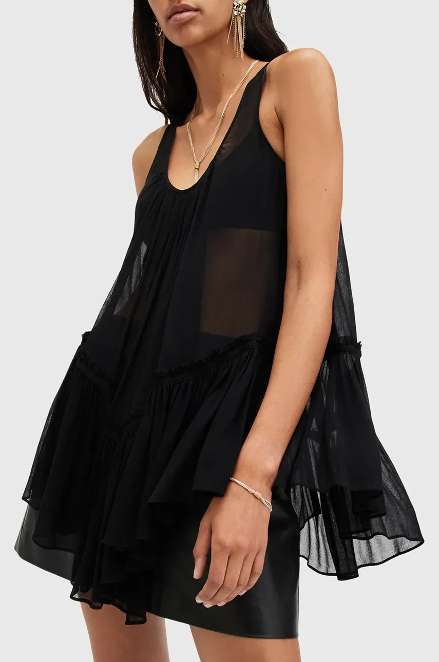 Блузка AllSaints RACH женская цвет чёрный однотонная W008PB Блузка AllSaints RACH женская цвет чёрный однотонная W008PB