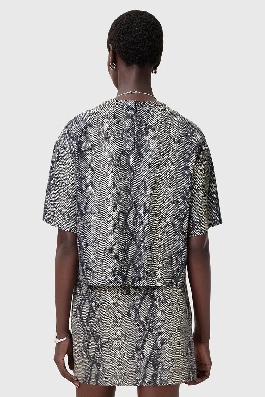 Δερμάτινη μπλούζα AllSaints RENAI φωτογραφία