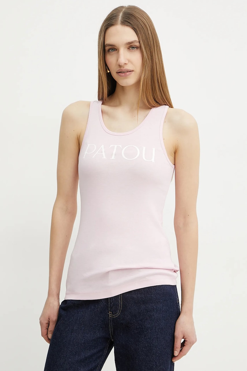 Patou top din bumbac culoarea roz, JE0159994