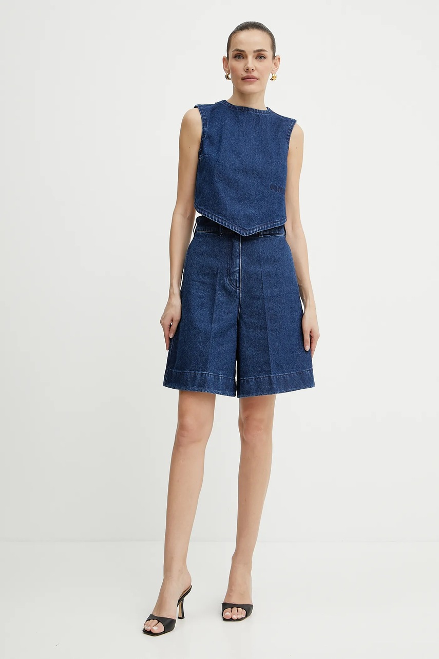 Джинсовая блузка Patou цвет синий однотонная TO1610216