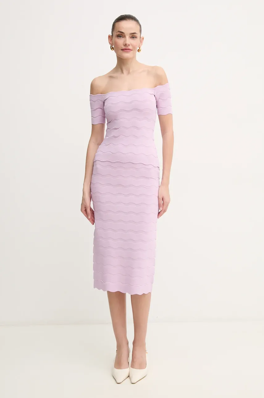 Блузка Herve Leger Lainey женская цвет фиолетовый однотонная SCJ1513588 Блузка Herve Leger Lainey женская цвет фиолетовый однотонная SCJ1513588