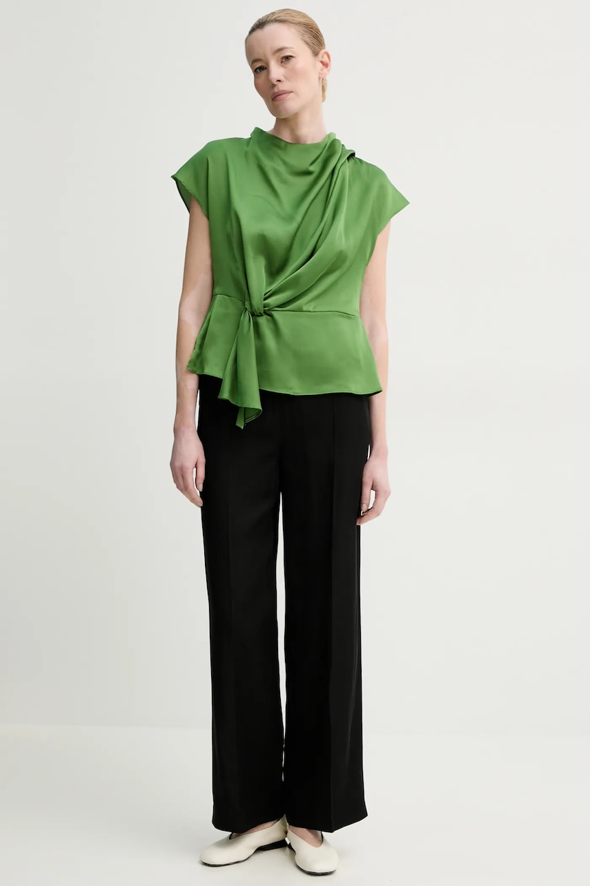 Блузка Bruuns Bazaar женская цвет зелёный однотонная Блузка Bruuns Bazaar женская цвет зелёный однотонная