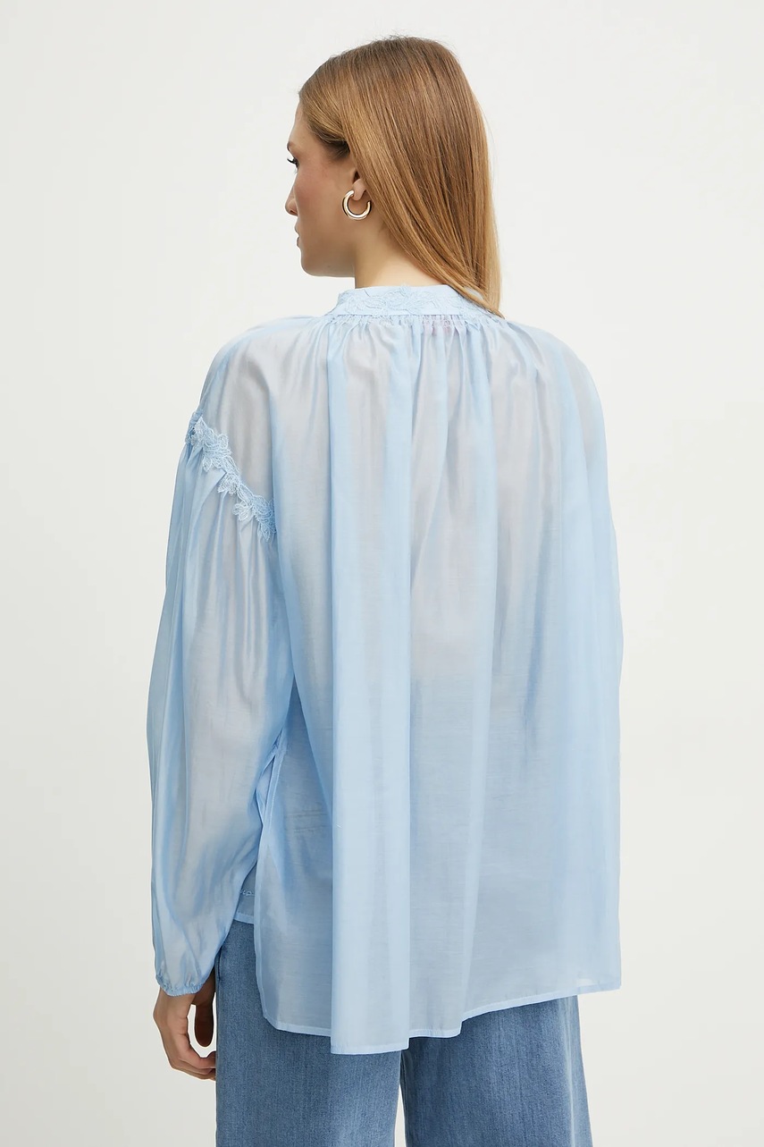 Μπλουζάκι Ermanno Firenze χρώμα: μπλε, 56TK021ES3 φωτογραφία