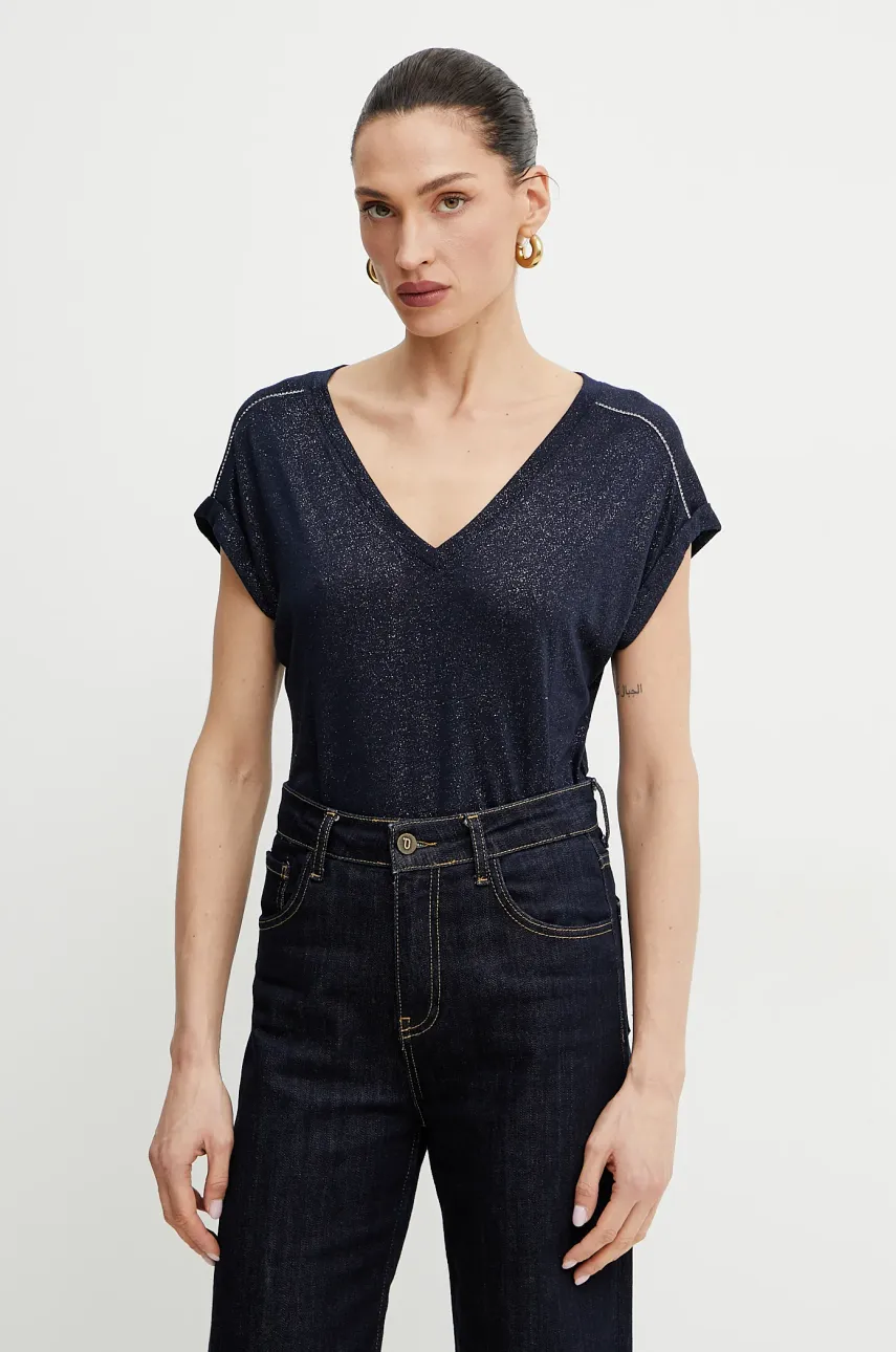 Morgan tricou DEMA femei, culoarea albastru marin, DEMA