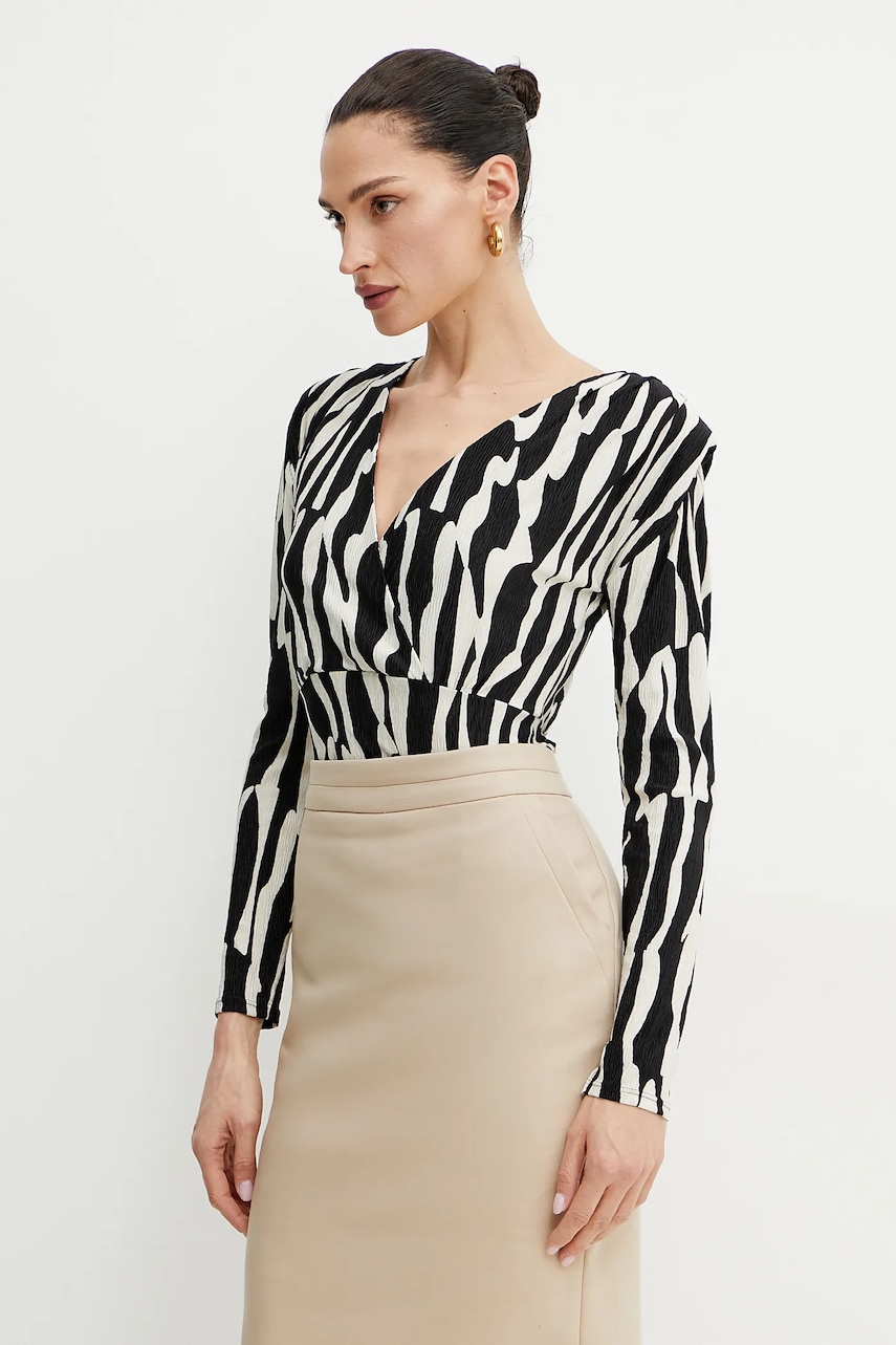 Morgan bluza TALMA femei, culoarea negru, modelator, TALMA
