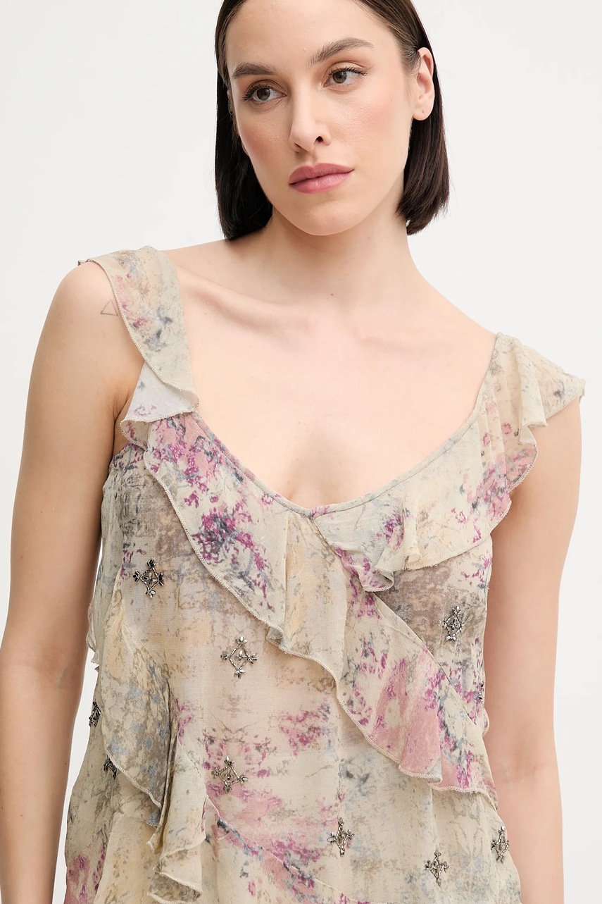 Μπλουζάκι Hoss Intropia χρώμα: πράσινο, 5879131 φωτογραφία