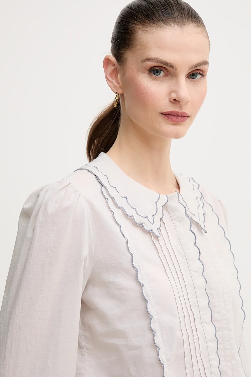 Βαμβακερό πουκάμισο Hoss Intropia χρώμα: γκρι, 6289130 φωτογραφία