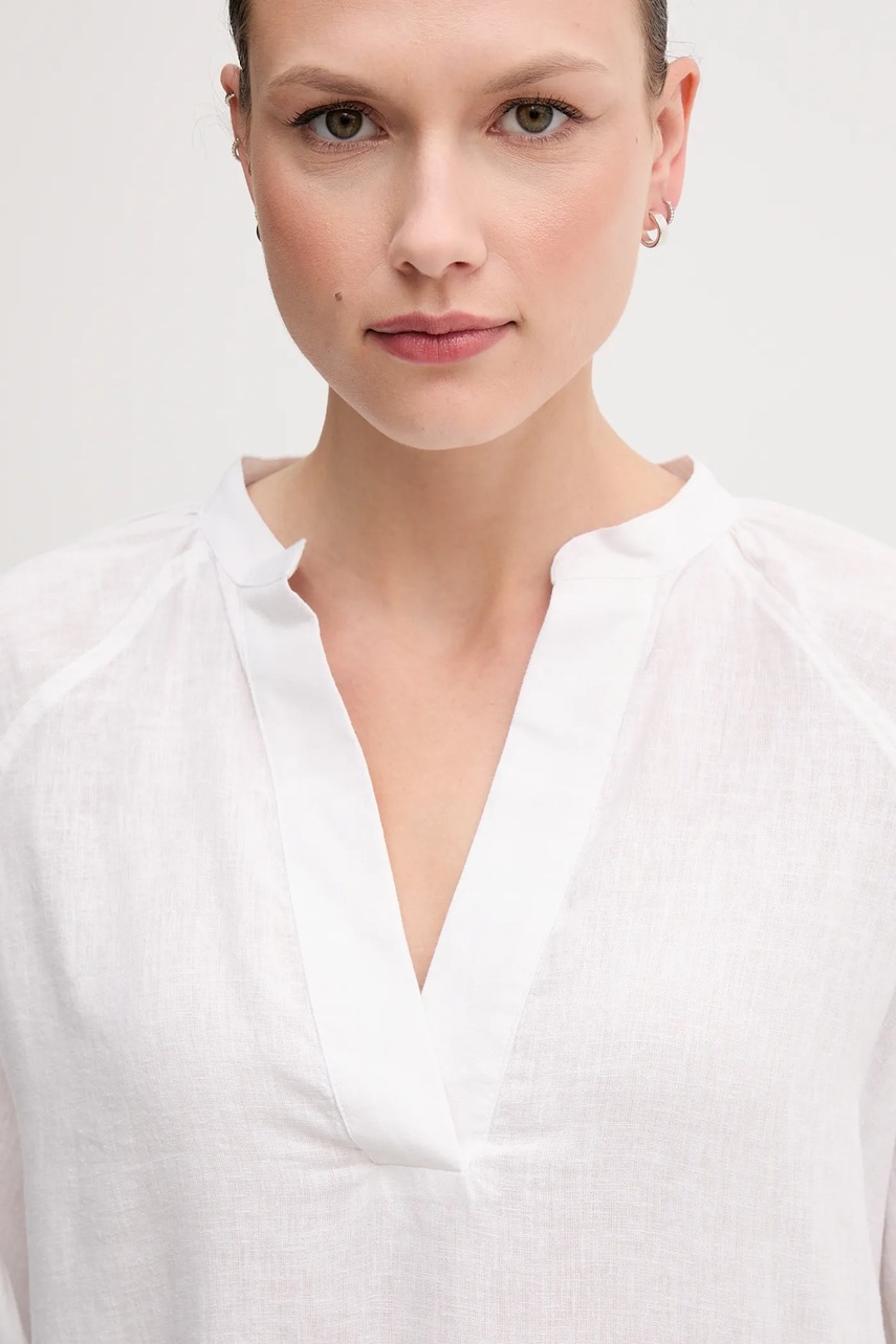 Λευκή μπλούζα Gant γυναικεία, χρώμα: άσπρο, 4300475 φωτογραφία