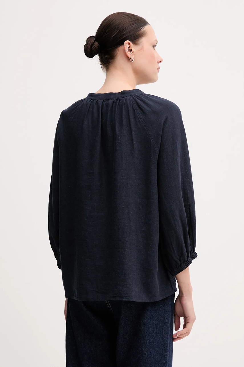 Λευκή μπλούζα Gant γυναικεία, χρώμα: ναυτικό μπλε, 4300475 φωτογραφία