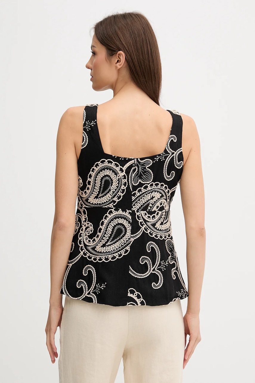 Μπλουζάκι Pedro del Hierro χρώμα: μαύρο, 7659081 φωτογραφία