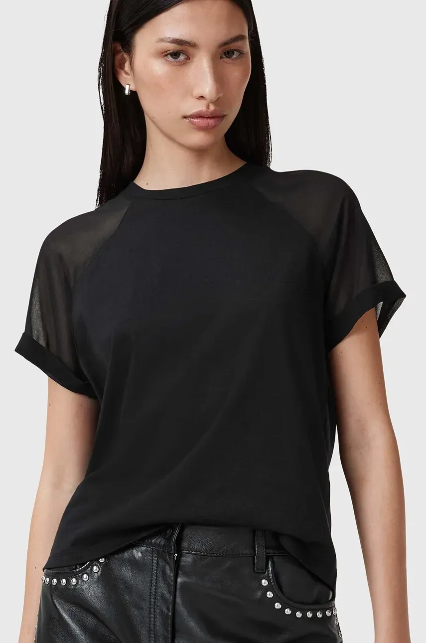 Блузка AllSaints ANNIE женская цвет чёрный однотонная W005JC Блузка AllSaints ANNIE женская цвет чёрный однотонная W005JC
