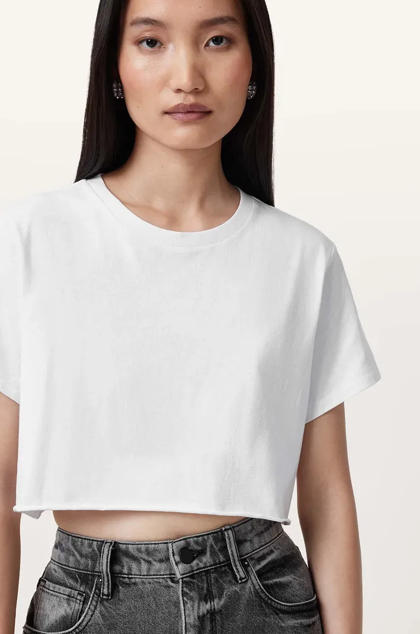 Хлопковая футболка AllSaints SOPH женские цвет белый W005JY Хлопковая футболка AllSaints SOPH женские цвет белый W005JY