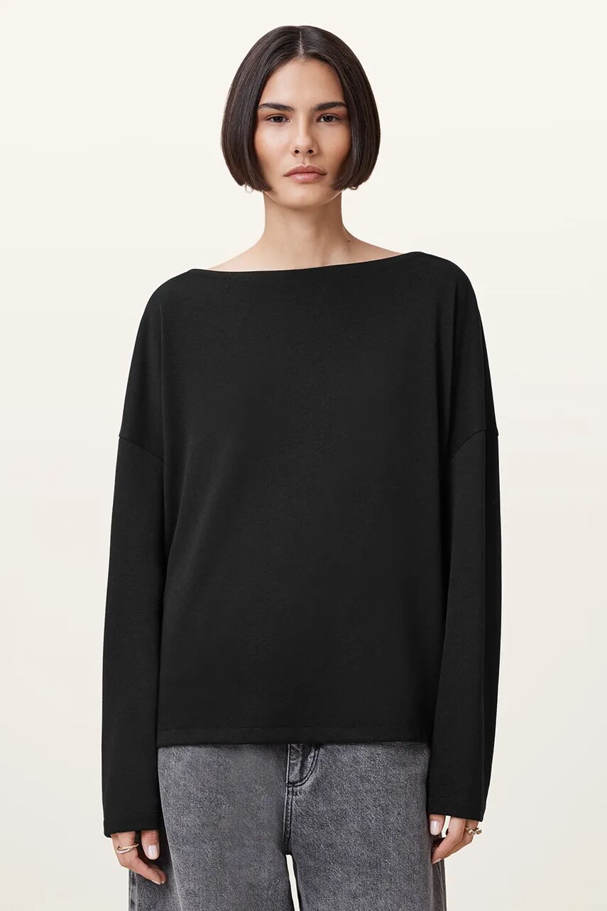 AllSaints longsleeve RITA femei, culoarea negru, W170JB