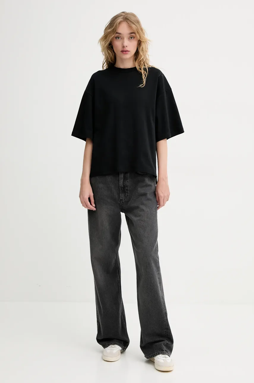Хлопковая футболка AllSaints AMELIE женская цвет чёрный W195JA Хлопковая футболка AllSaints AMELIE женская цвет чёрный W195JA