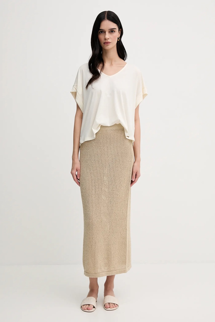 Футболка United Colors of Benetton цвет бежевый 3Q225M005