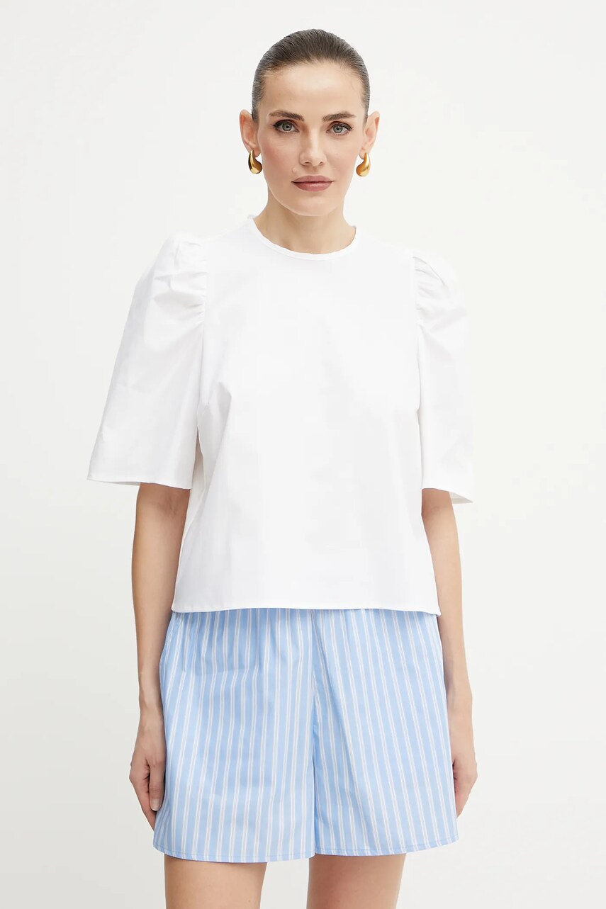 Ivy Oak bluza ELISABETH ANN culoarea alb, uni, IO112366