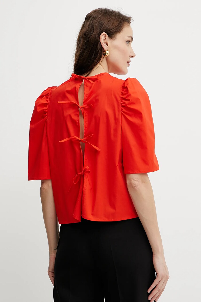Ivy Oak bluză ELISABETH ANN culoarea portocaliu, uni, IO112366
