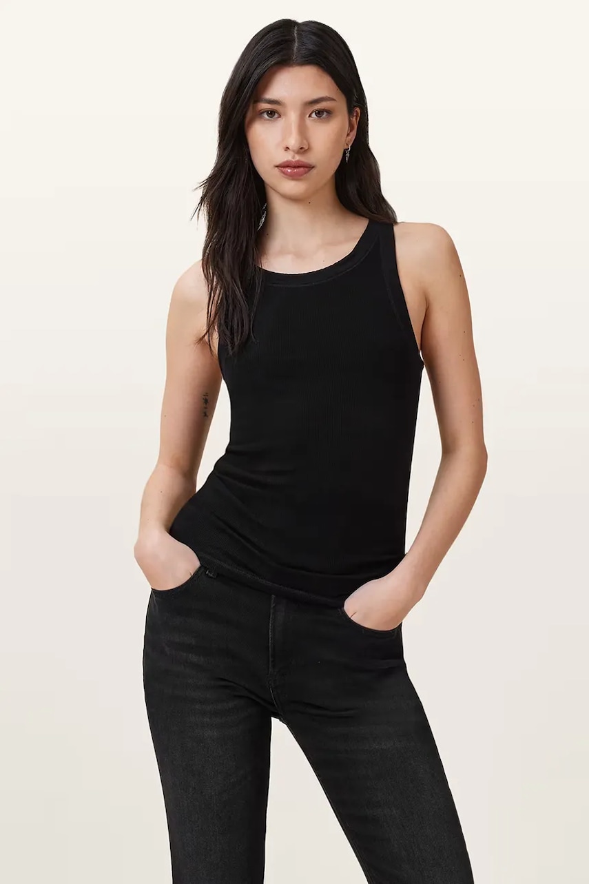 AllSaints top RINA culoarea negru, W235JB - 0 | YEO