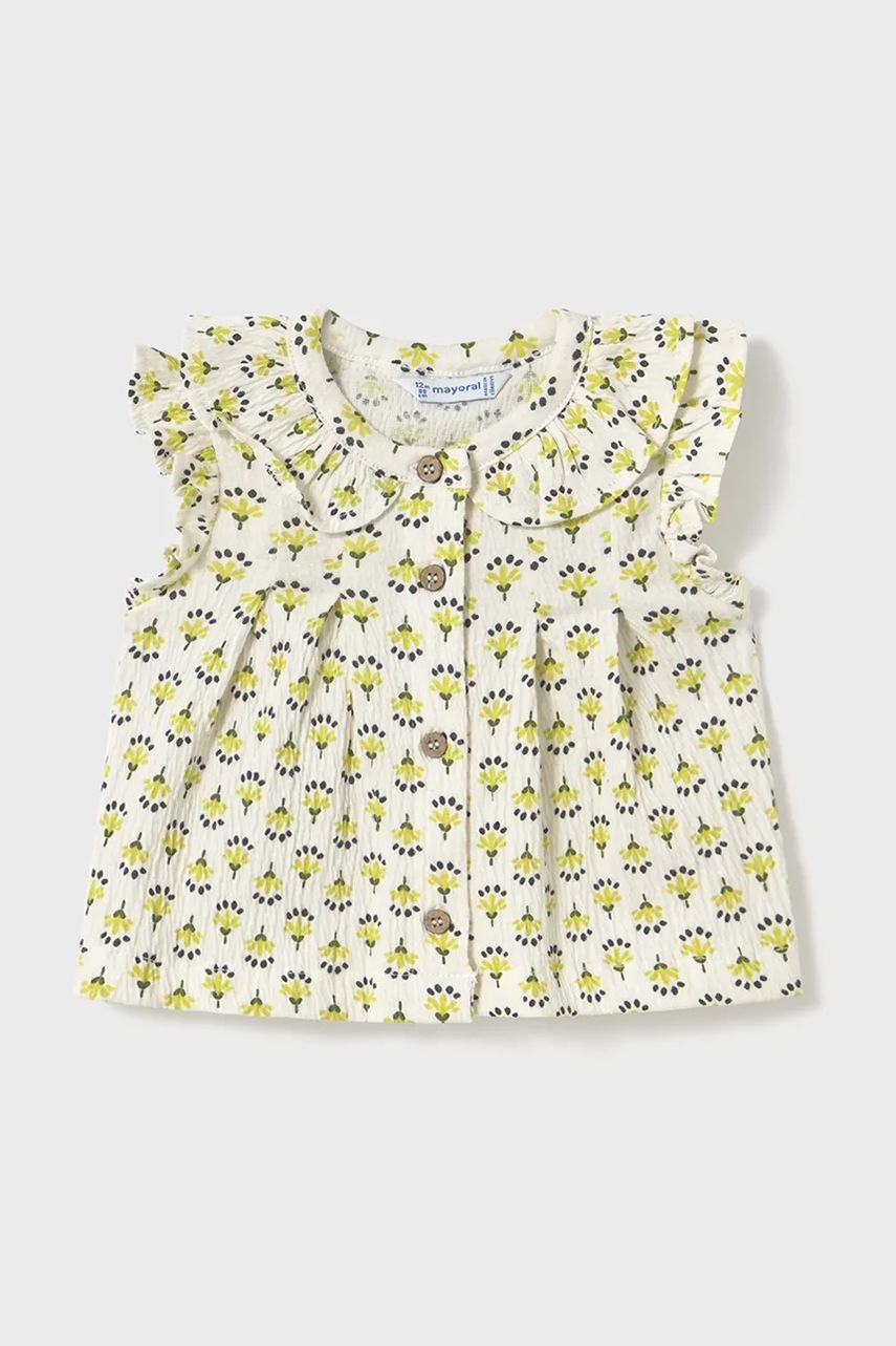 Дитяча бавовняна блузка Mayoral колір зелений візерунок 1105 в Тернополі Дитяча бавовняна блузка Mayoral колір зелений візерунок 1105 в Тернополі