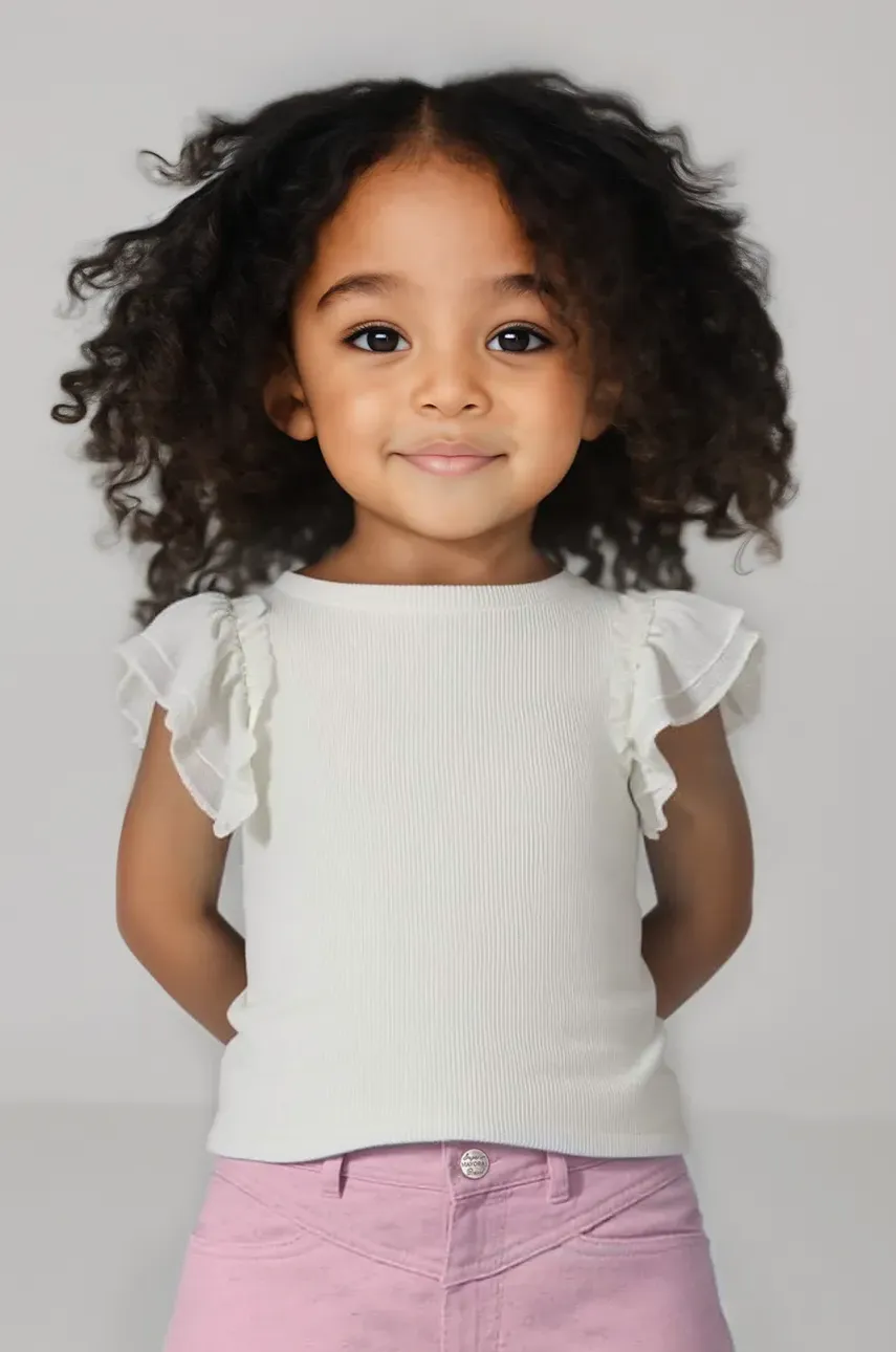 Mayoral bluza copii culoarea alb, neted, 3013