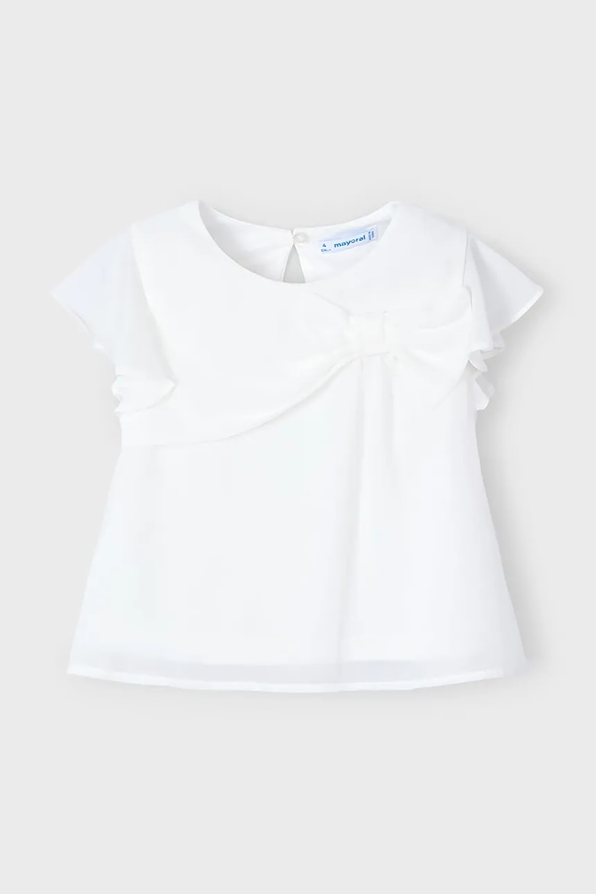 Mayoral bluza copii culoarea alb, neted, 3182