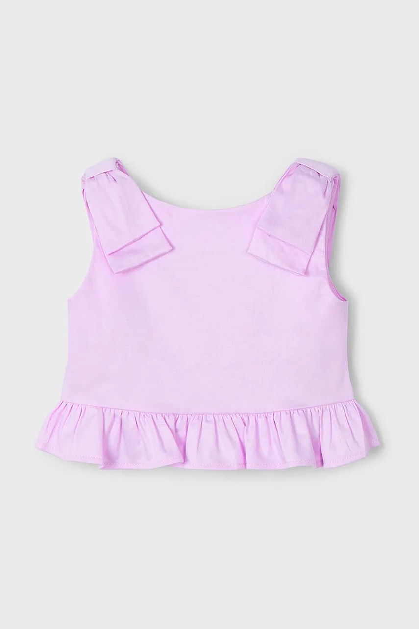 Детская хлопковая блузка Mayoral цвет розовый узор 3023 Детская хлопковая блузка Mayoral цвет розовый узор 3023