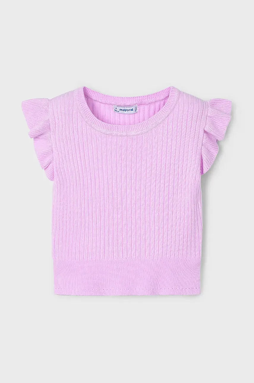 Детская блузка Mayoral цвет розовый однотонная 3024 в Ивано-Франковске Детская блузка Mayoral цвет розовый однотонная 3024 в Ивано-Франковске