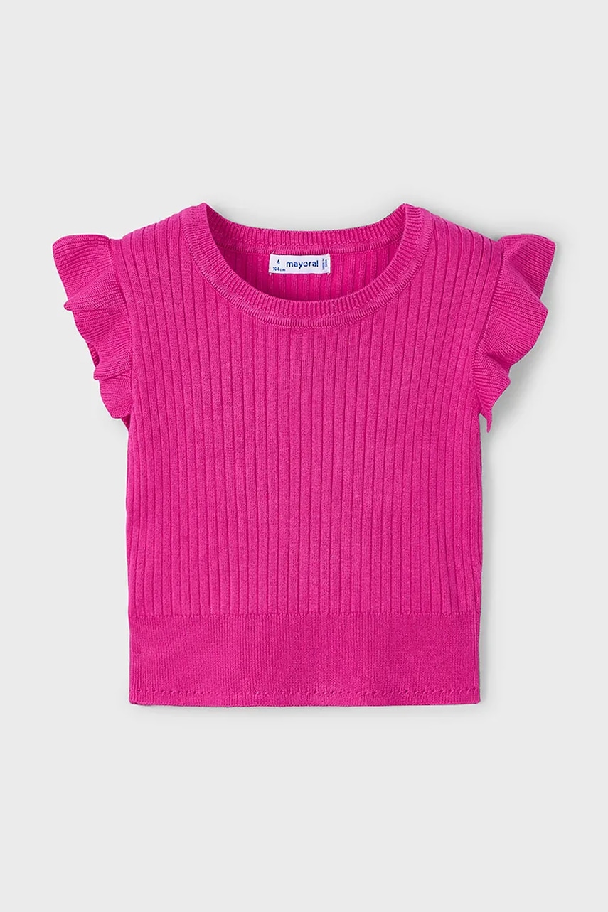 Mayoral bluza copii culoarea roz, neted, 3024